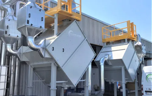 Impianto di aspirazione con assorbitore a carboni attivi realizzato in Lombardia