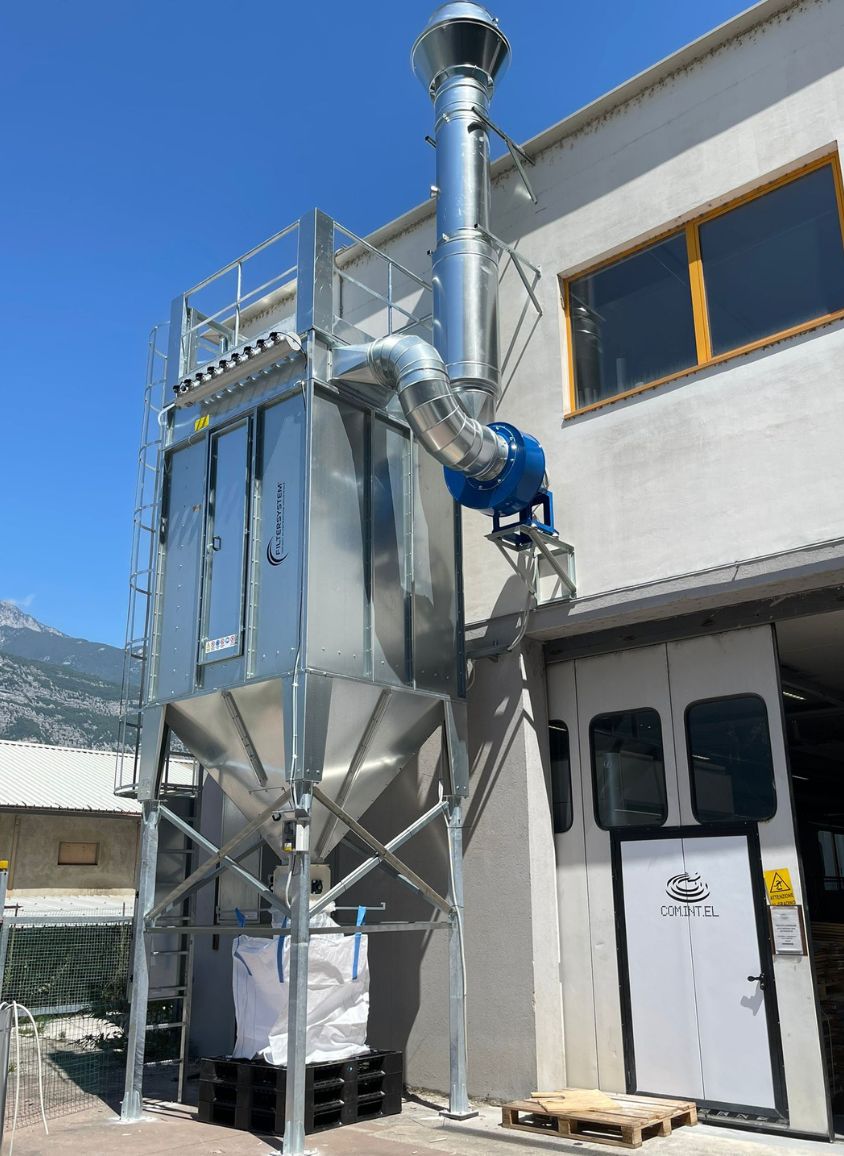 Impianto di aspirazione polveri rame e silicio