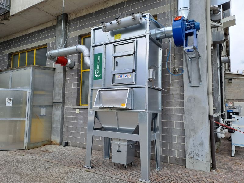 Impianto Atex aspirazione polveri farina a Bergamo